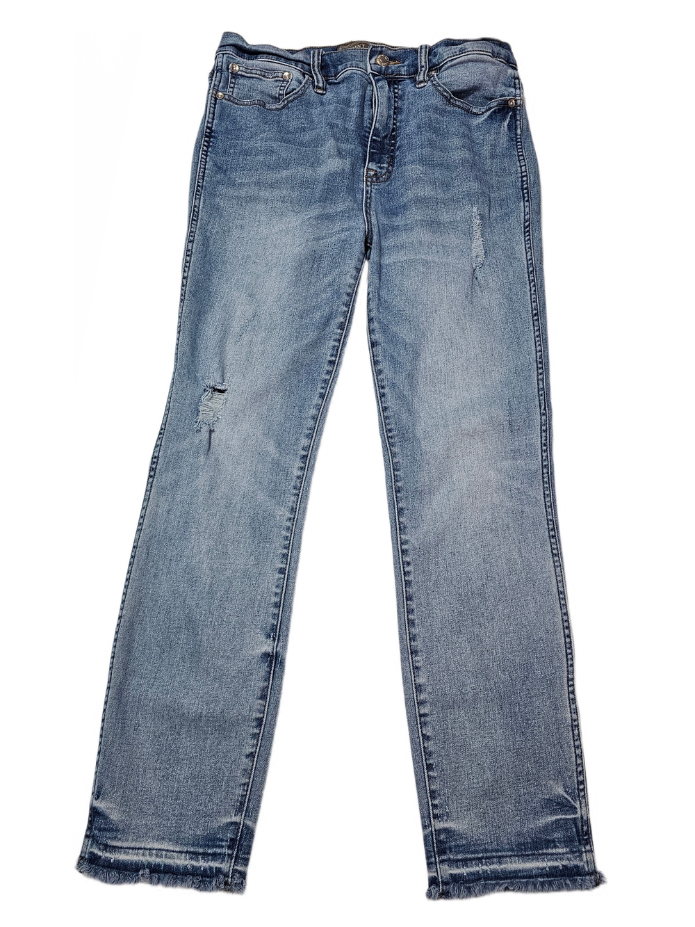 J.Crew Point Sur 10" Hightower High-Rise Straight Distressed Raw Hem Jeans - Picture 3 of 12